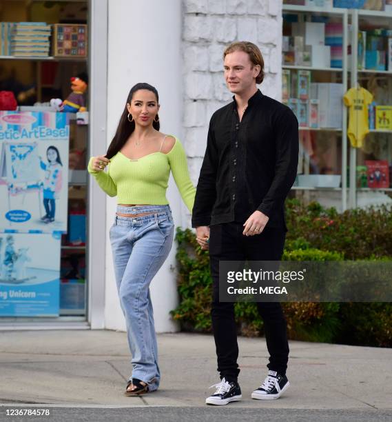 Natasha Grano and Michael Graziano are seen on November 24, 2021 in Los Angeles, California.