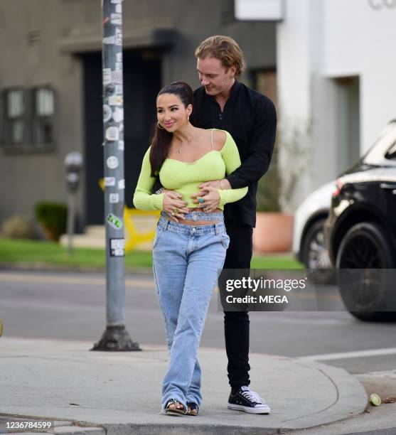 Natasha Grano and Michael Graziano are seen on November 24, 2021 in Los Angeles, California.