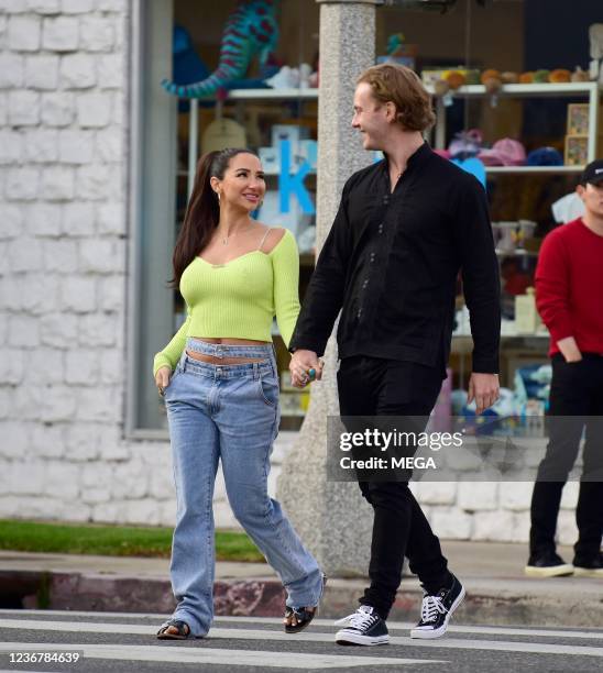 Natasha Grano and Michael Graziano are seen on November 24, 2021 in Los Angeles, California.