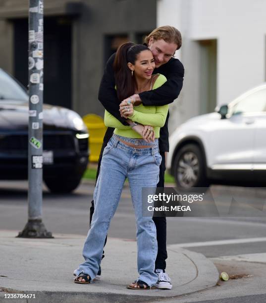 Natasha Grano and Michael Graziano are seen on November 24, 2021 in Los Angeles, California.