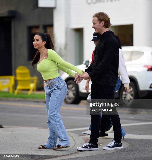 Natasha Grano and Michael Graziano are seen on November 24, 2021 in Los Angeles, California.