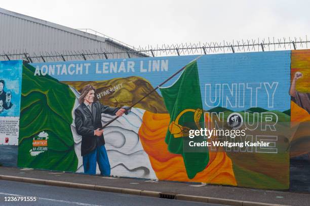 The International Wall Murals which commemorate, communicate and display aspects of culture and history in Belfast, Northern Ireland.