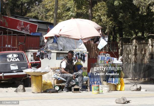 General view of streets as people continue daily lives after a state of emergency decred by governent, in Addis Ababa, Ethiopia on November 25, 2021....