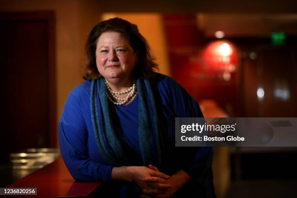 Boston, MA ArtsBoston executive director Catherine Peterson poses at the Calderwood Pavilion, Boston Center for the Arts in Boston, MA on November...