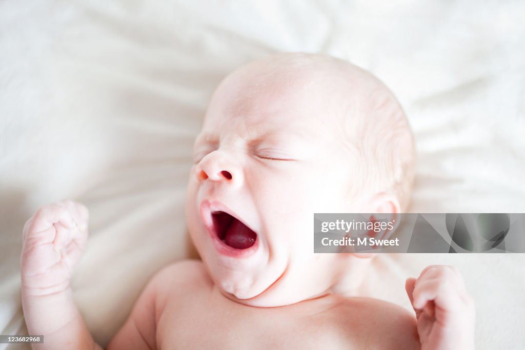 Newborn yawn