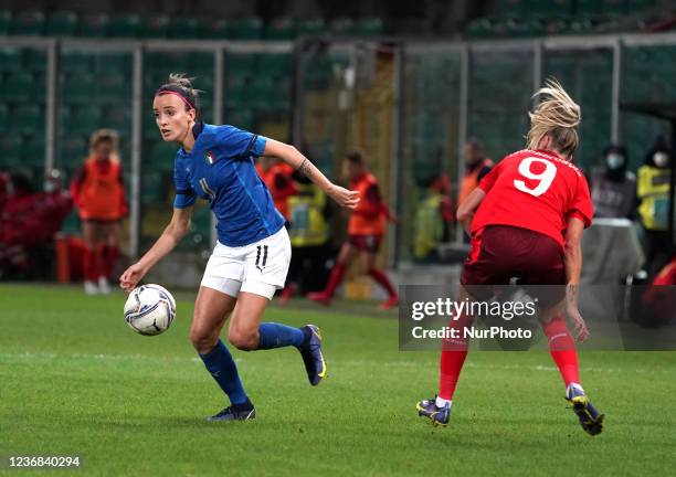 Barbara Bonansea of Italy, women's national team, during the 2023 World Cup qualifying match between Italy and Switzerland on November 26, 2021...