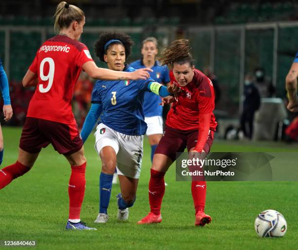 Sara Game of Italy, women's national team, during the 2023 World Cup qualifying match between Italy and Switzerland on November 26, 2021 stadium...