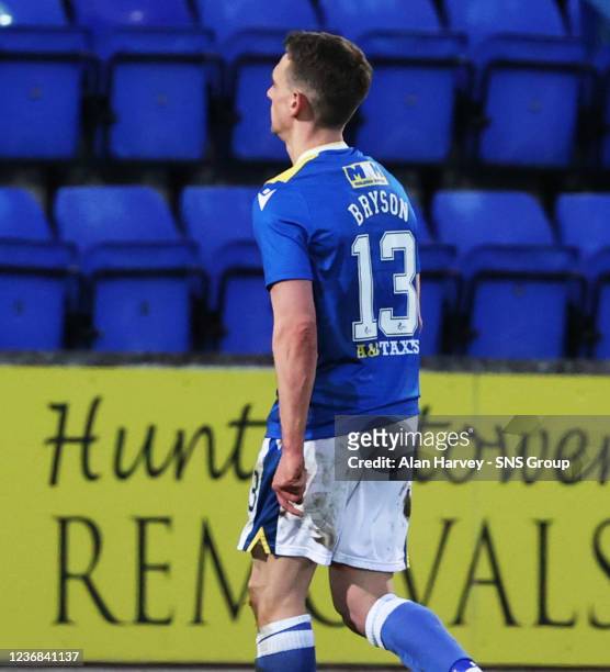 St Johnstone's Craig Bryson walks off after being sent off during a cinch Premiership match between St. Johnstone and Hibernian at McDiarmid Park, on...