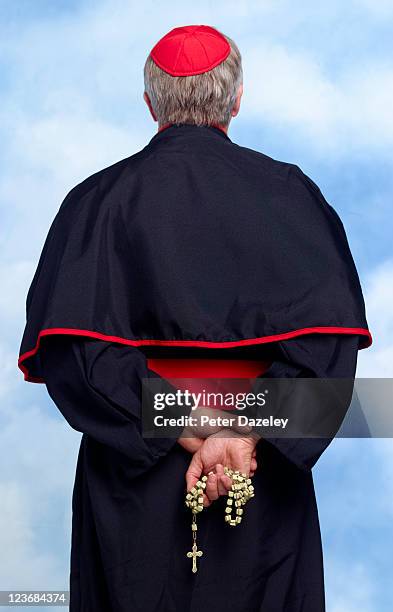 rear of roman catholic cardinal - cardenal clerecía fotografías e imágenes de stock