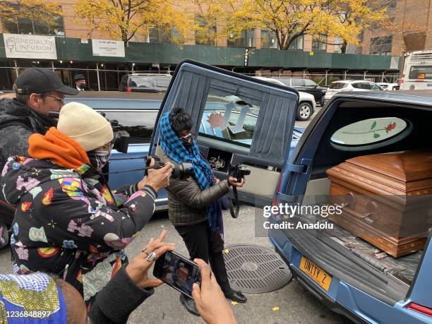 People attend the funeral ceremony of Malikah Saban Shabazz, the daughter of the greatest black rights leader of the 20th century, Malcolm X, at...