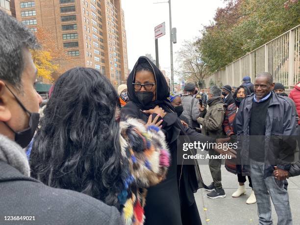 The daughter of Malcom X, Ilyasah Shabazz attends the funeral ceremony of Malikah Saban Shabazz, the daughter of the greatest black rights leader of...