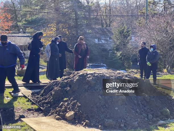 People attend the funeral ceremony of Malikah Saban Shabazz, the daughter of the greatest black rights leader of the 20th century, Malcolm X, at...