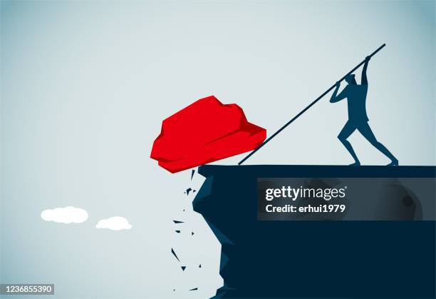 stockillustraties, clipart, cartoons en iconen met duwen - hefboom
