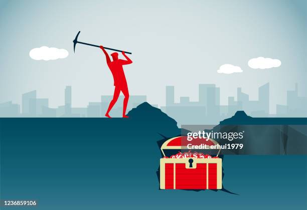 treasure chest - spade stock illustrations