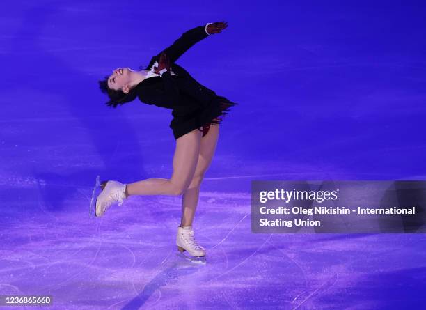 Elizaveta Tuktamysheva of Russia in action during the Exhibition Galla the ISU Grand Prix of Figure Skating - Rostelecom Cup at the Iceberg Skating...