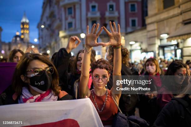 Demonstrators during national demonstration against violence towards women in Rome on Nov 27 202