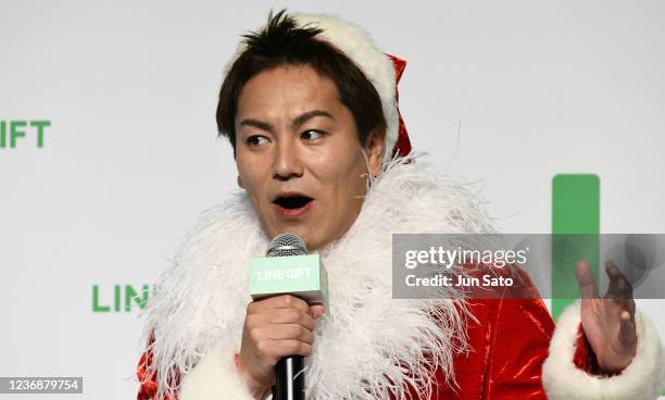 Comedian Eiko Kano attends the LINE GIFT Press Conference at Marunouchi Hall on November 29, 2021 in Tokyo, Japan.