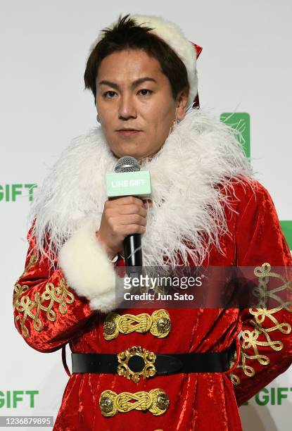 Comedian Eiko Kano attends the LINE GIFT Press Conference at Marunouchi Hall on November 29, 2021 in Tokyo, Japan.