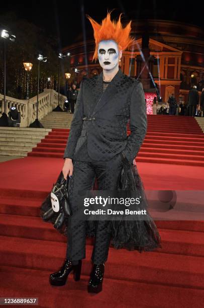 Charles Jeffrey arrives at The Fashion Awards 2021 at Royal Albert Hall on November 29, 2021 in London, England.