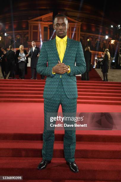 Micheal Ward arrives at The Fashion Awards 2021 at Royal Albert Hall on November 29, 2021 in London, England.