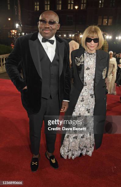 Editor-In-Chief of British Vogue Edward Enninful and Editor-In-Chief of American Vogue and Chief Content Officer of Conde Nast Dame Anna Wintour...