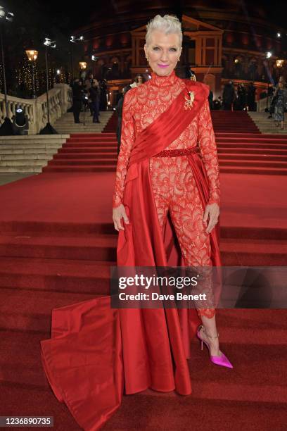 Maye Musk arrives at The Fashion Awards 2021 at Royal Albert Hall on November 29, 2021 in London, England.