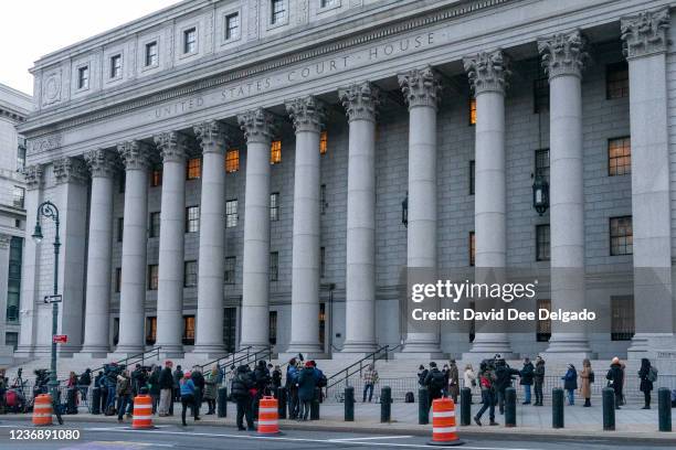 The Thurgood Marshall United States Courthouse where the trial of Ghislaine Maxwell is being held on November 29, 2021 in New York City. Maxwell, the...