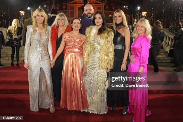 Melissa Odabash, Jo Wood, Sadie Frost, Justin Horne, Yasmin Mills, Caroline Sciamma-Massenet and guest arrive at The Fashion Awards 2021 at Royal...