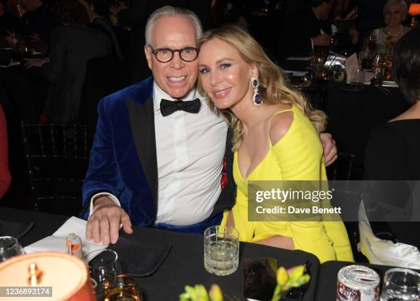 Tommy Hilfiger and Dee Ocleppo attend a cocktail reception ahead of The Fashion Awards 2021 at Royal Albert Hall on November 29, 2021 in London,...