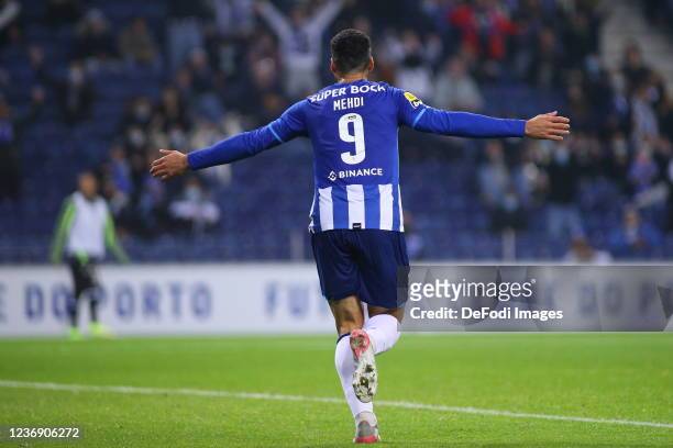 Mehdi Taremi of FC Porto gestures during the Liga Portugal Bwin match between FC Porto and Vitoria Guimaraes SC at Estadio do Dragao on November 28,...