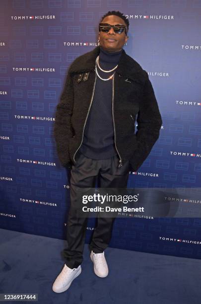 Wizkid attends an In Conversation with Tommy Hilfiger and WizKid hosted by Leomie Anderson to celebrate the 'Pass The Mic' campaign at the Tommy...