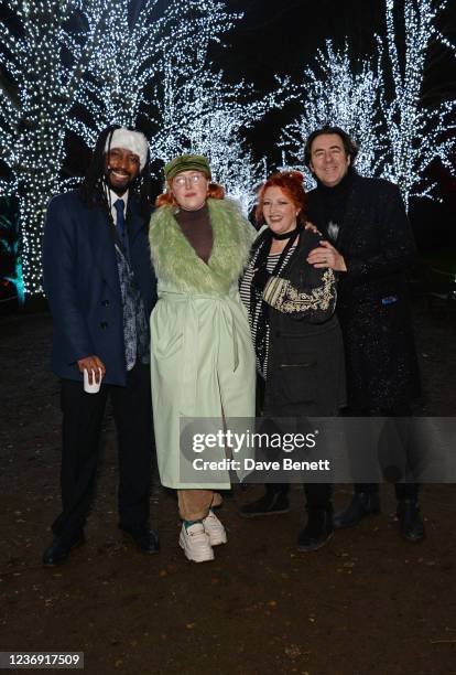 Zane Saz, Honey Kinny Ross, Jane Goldman and Jonathan Ross attend the VIP launch of Christmas At Kenwood, a new light trail and attraction, at...