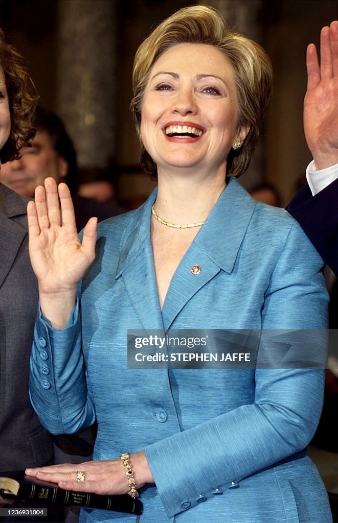 Hillary Rodham US First Lady Hillary Rodham Clinton is sworn in as a US Senator in a ...