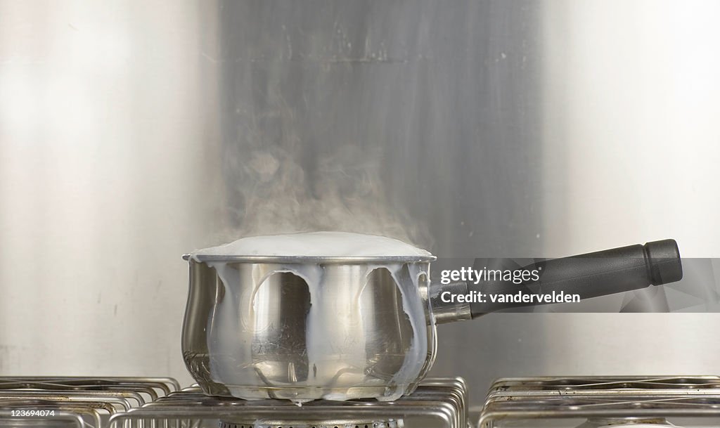 Saucepan Of Boiling Milk