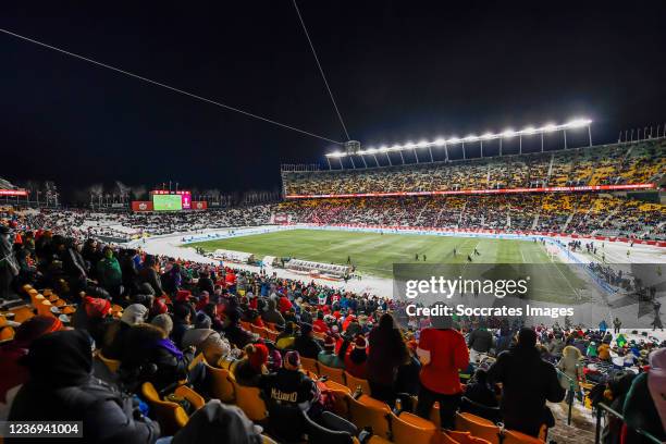 Commonwealth stadium Edmonton Canada during the World Cup Qualifier match between Canada v Mexico at the Commonwealth Stadium on November 16, 2021 in...