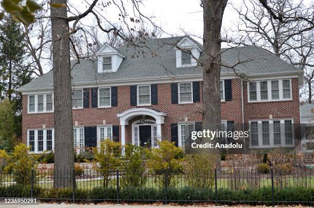 Home Alone" house, located at 671 Lincoln Avenue in Winnetka, Illinois is seen on December 1, 2021. Airbnb is offering a one-night-only rental of the...