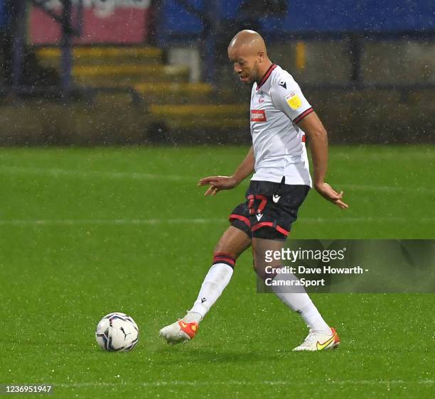 Bolton Wanderers's Alex John-Baptiste during the EFL Trophy Second Round match between Bolton Wanderers v Fleetwood Town at University of Bolton...