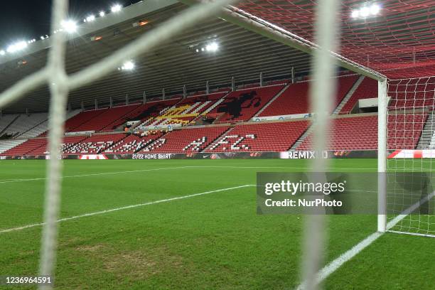 General view of the Sunderland Stadium of Light during the EFL Trophy match between Sunderland and Oldham Athletic at the Stadium Of Light,...