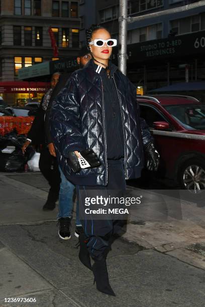 Rihanna is seen on December 02, 2021 in New York City, New York.