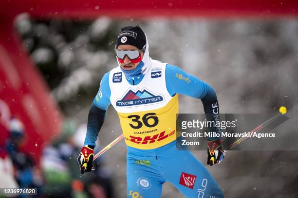 Renaud Jay of France in action during the FIS Cross Country World Cup Men's SP F Qualification on December 3, 2021 in Lillehammer, Norway.