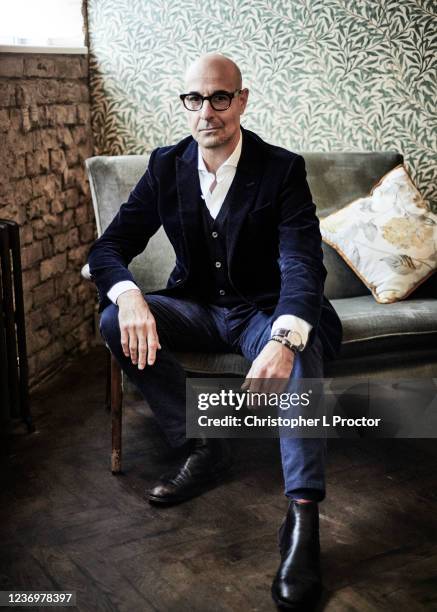 Actor Stanley Tucci is photographed for the Los Angeles Times on July 12, 2020 in London, England.