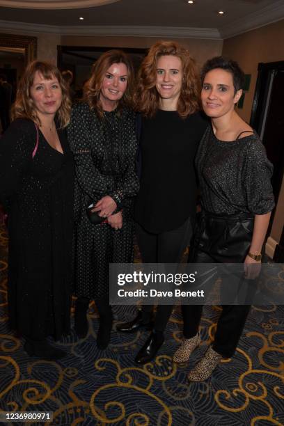 Kerry Godliman, guest, Sarah Kendall and Jen Brister attend the 30th Women in Film & Television Awards on December 3, 2021 in London, England.