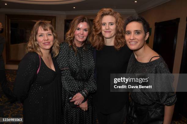 Kerry Godliman, guest, Sarah Kendall and Jen Brister attend the 30th Women in Film & Television Awards on December 3, 2021 in London, England.