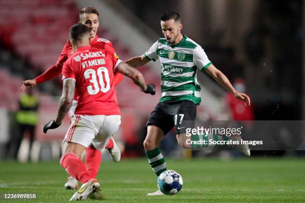 Pablo Sarabia of Sporting Clube de Portugal during the Portugese Primeira Liga match between Benfica v Sporting CP at the Estadio Da Luz on December...