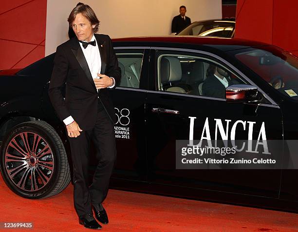 Actor Viggo Mortensen attends the 'A Dangerous Method' premiere during the 68th Venice Film Festivalat Palazzo del Cinema on September 2, 2011 in...