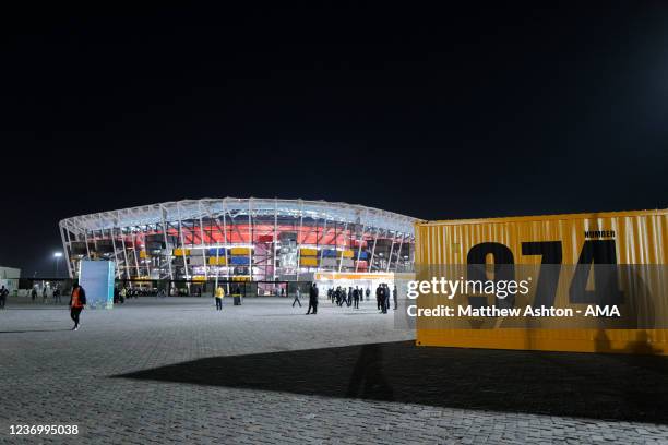 An general view of the 974 Stadium, The Ras Abu Aboud Stadium, Doha, A host venue for the Qatar 2022 FIFA World Cup. The construction of the stadium...