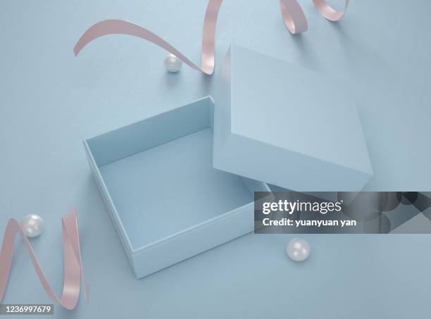 3d rendering present  background - jewellery products stock pictures, royalty-free photos & images