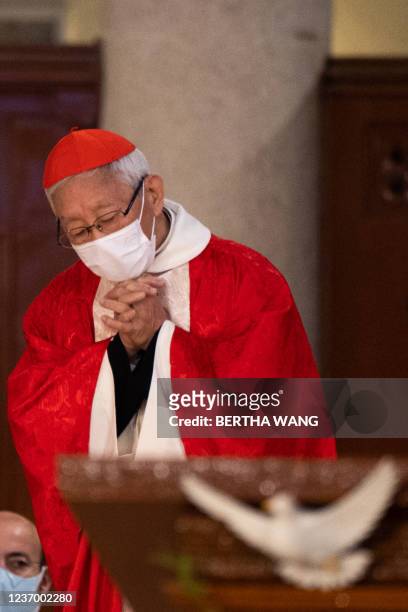 Cardinal Joseph Zen attends the Episcopal Ordination of the Most Reverend Stephen Chow in Hong Kongs Cathedral of the Immaculate Conception on...