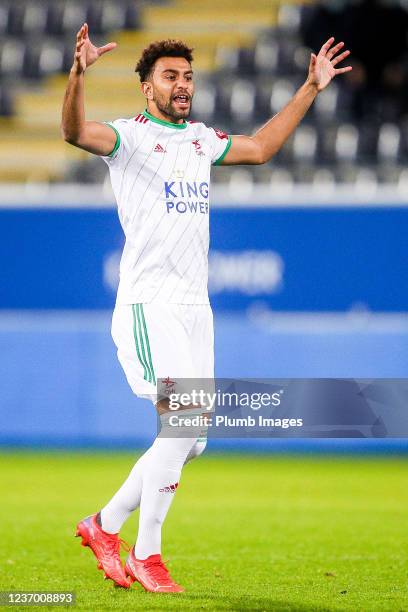 Pierre-Yves Ngawa of OH Leuven during the Jupiler Pro League match between OH Leuven and KAA Gent at the King Power at Den Dreef Stadion on December...