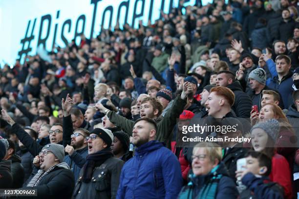West Bromwich Albion Fans during the Sky Bet Championship match between Coventry City and West Bromwich Albion at The Coventry Building Society Arena...